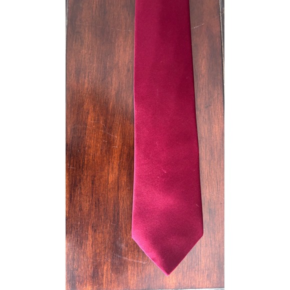 Croft & Barrow Men's Burgundy Red Necktie Business Career‎ Party Tie - Picture 3 of 10